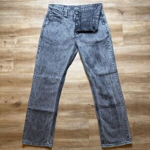 Diesel Jeans Men 32x32 Gray Straight Leg Acid Wash Denim Grunge Punk Vintage Y2K